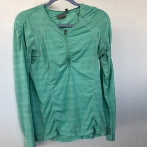 Green long sleeve Athleta workout shirt
